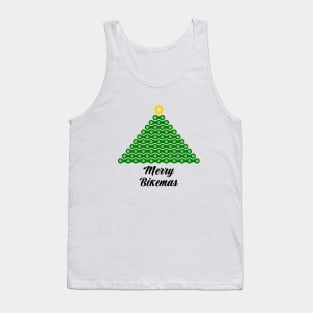 Cycling Christmas Tree (White Background) Tank Top